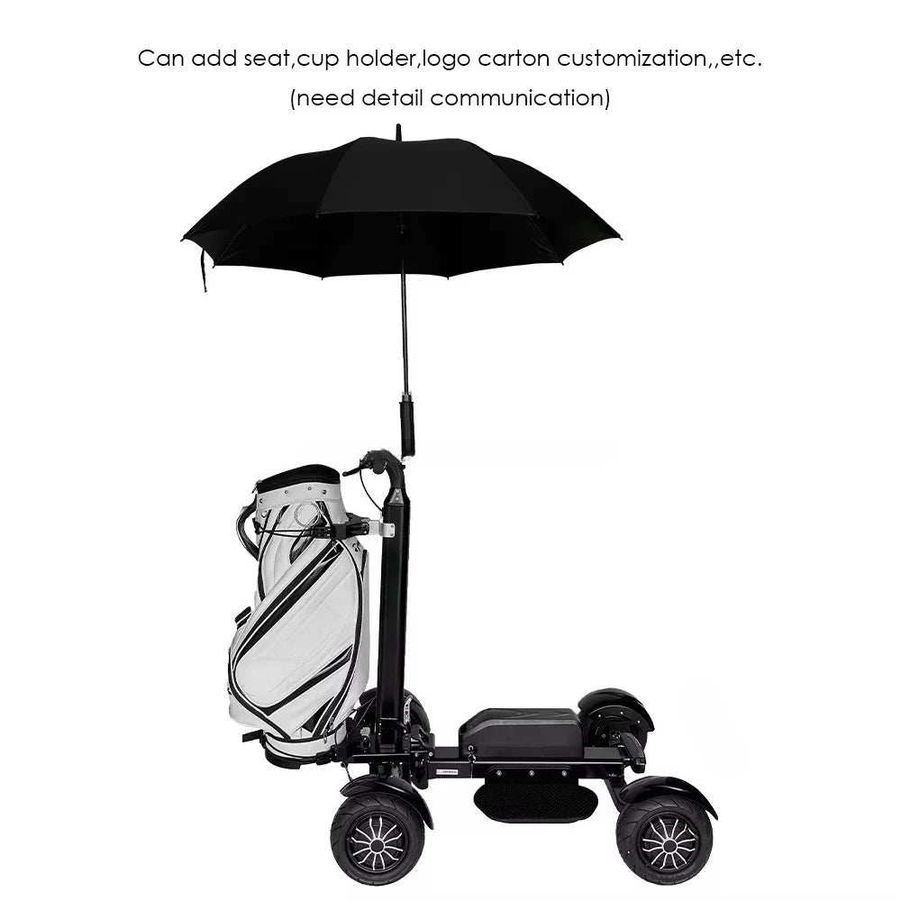 For 2400W Brushless Dual Motor Electric Golf Scooter Cart with 10 Inch Tire and 48V Battery 4 Wheels Electric