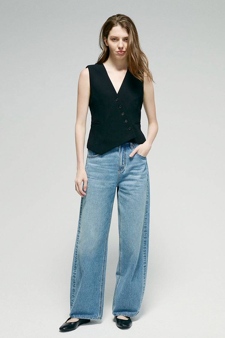Slope Curve Jeans HJ039 For Women