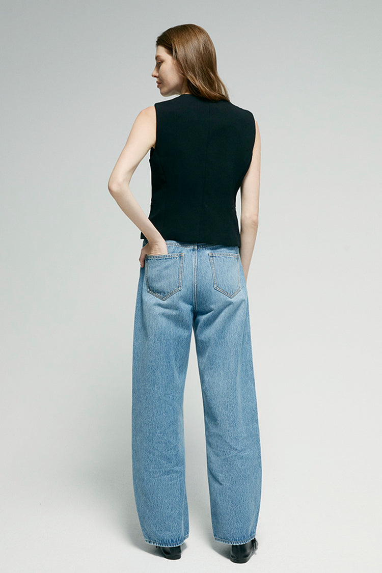 Slope Curve Jeans HJ039 For Women