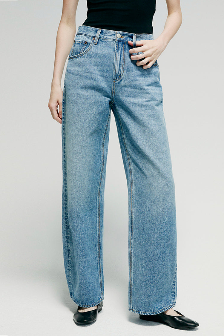 Slope Curve Jeans HJ039 For Women
