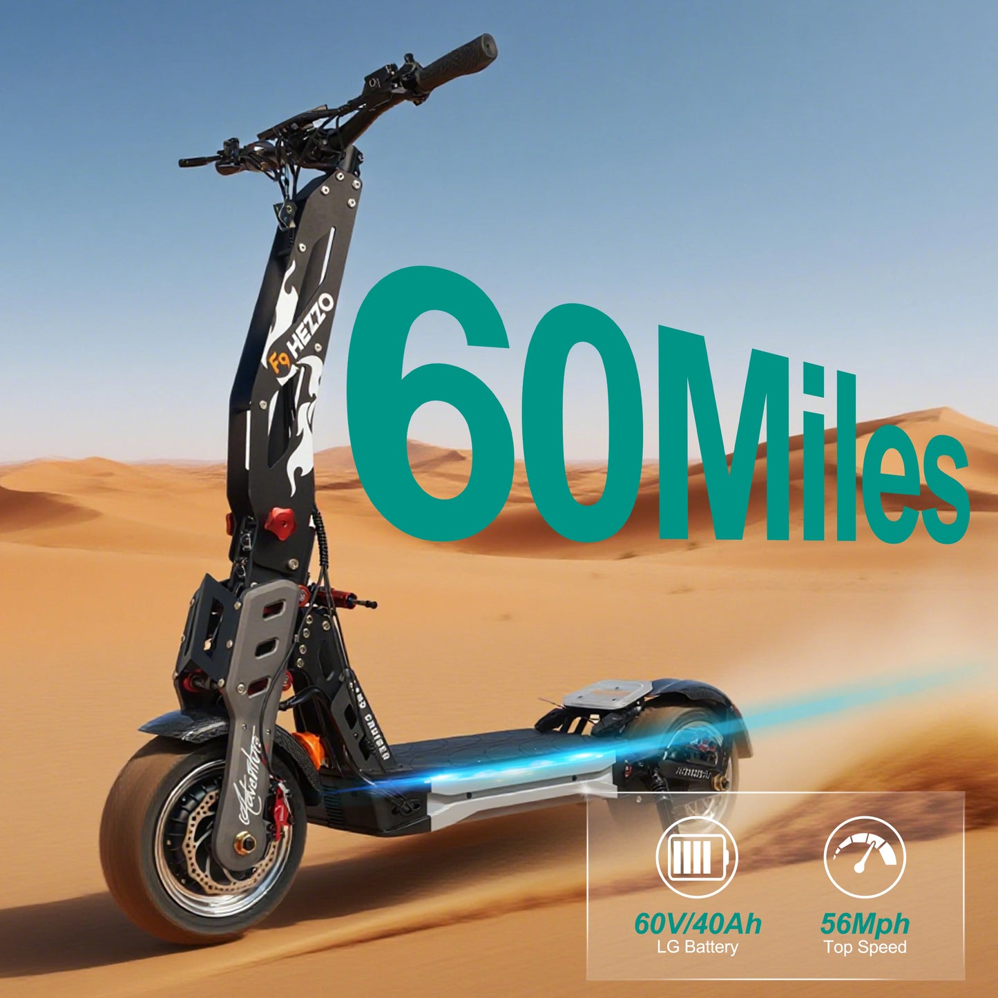 Escooter Fashion 60V 8000W Dual Motors