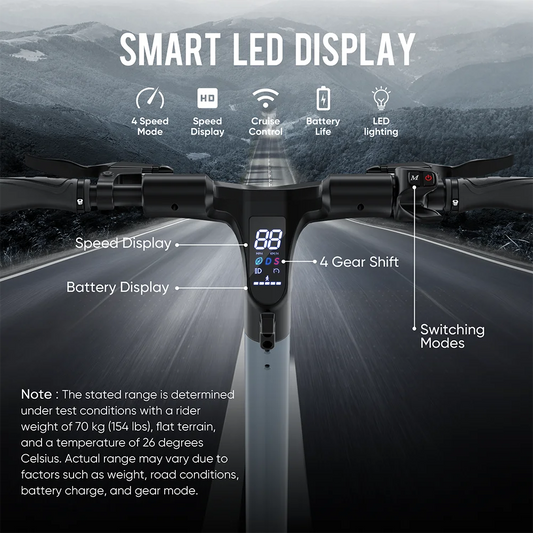 Foldable Electric Scooter 48V 20.8Ah App-Controlled Lightweight E-Scooter