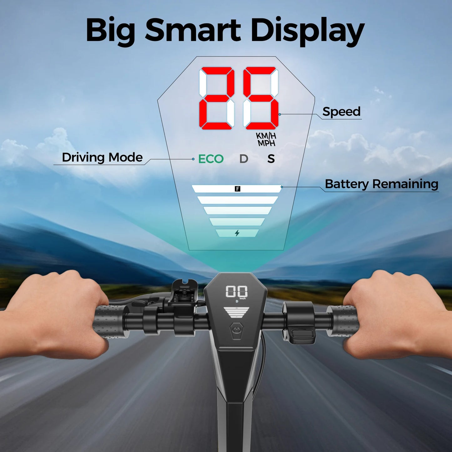 Electric Scooter 600W with Led Long Range