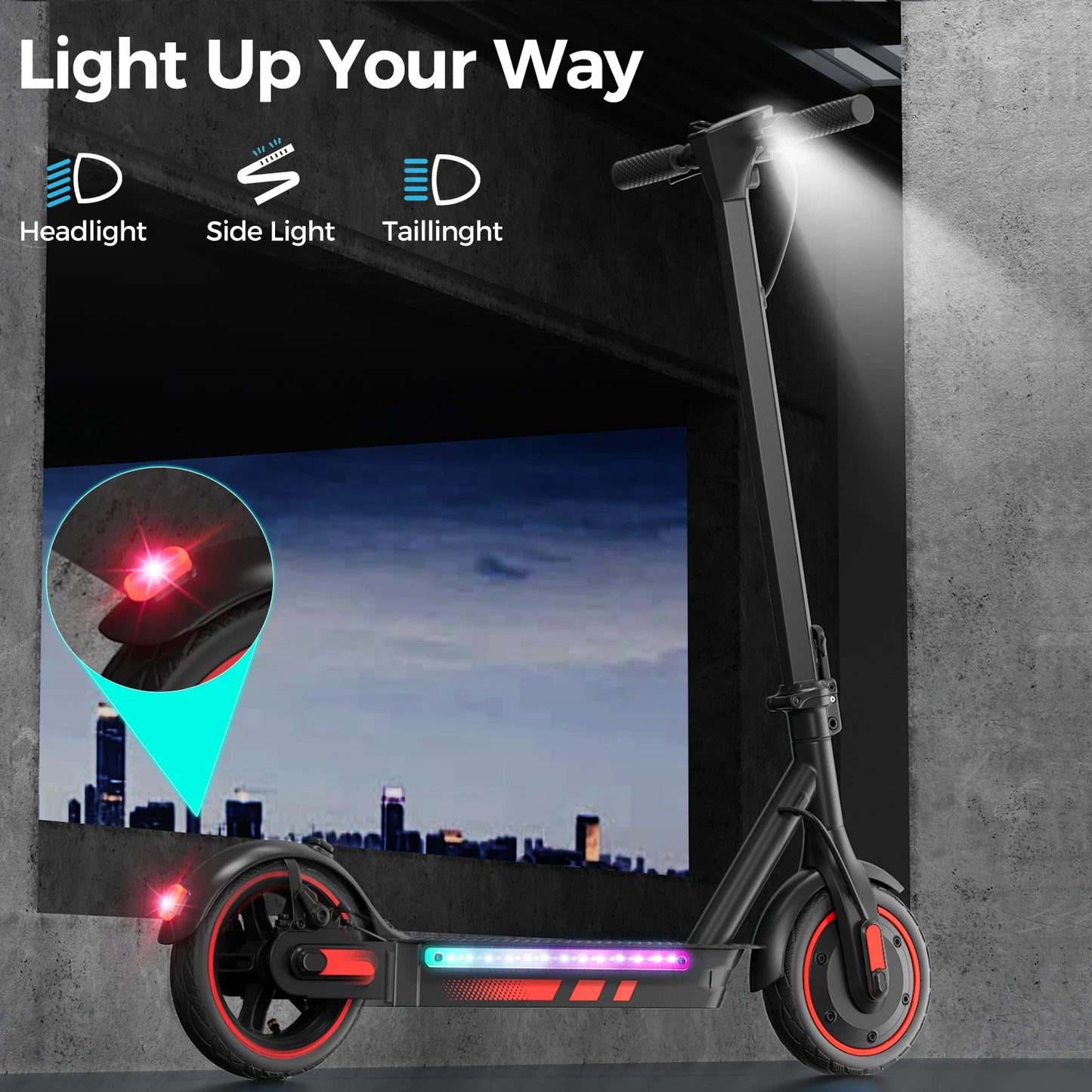 Electric Scooter 600W with Led Long Range