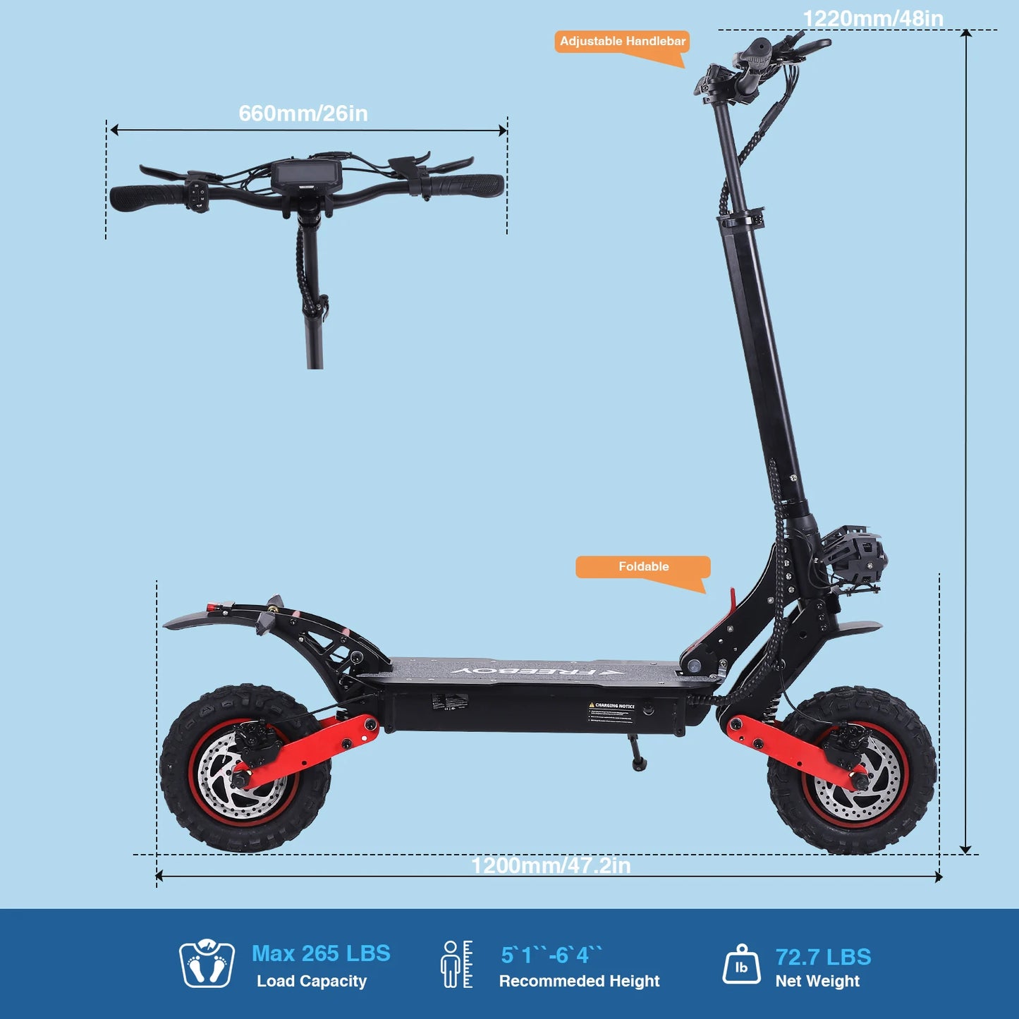 Dual Motor E Scooter US Stock Off Road