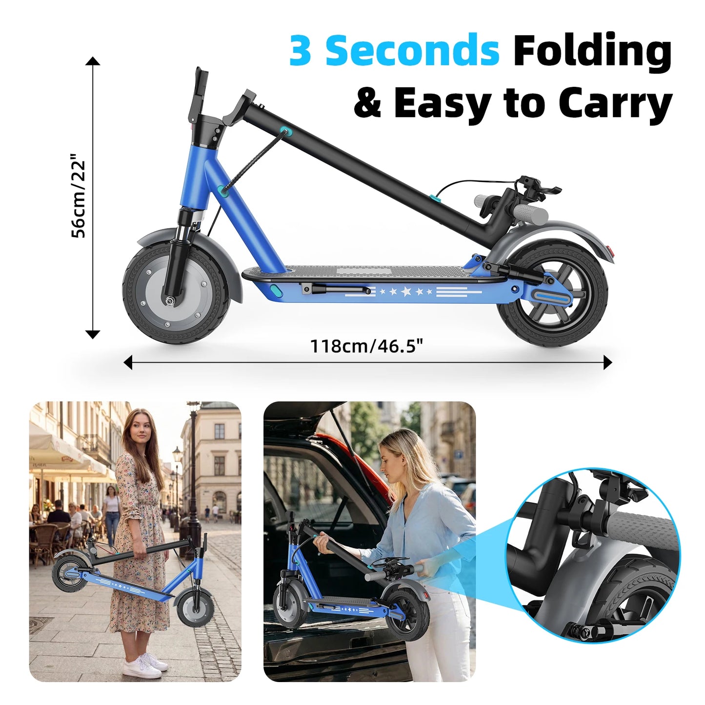 Stylish Electric Scooter with Dual Suspension 36V 13Ah 10 Inch