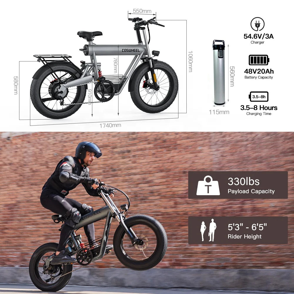 COSWHEEL T20 Electric Bike Wholesale Price 1000W 1500W