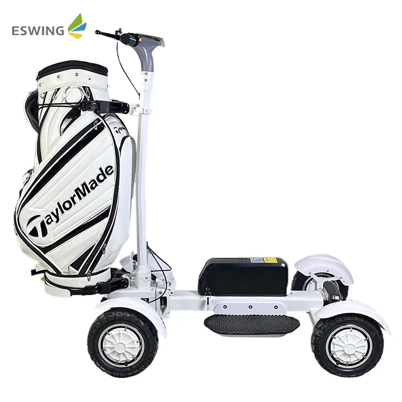 Single Seat Electric Golf Cart 4 Wheels Motorized 2400W Aluminum