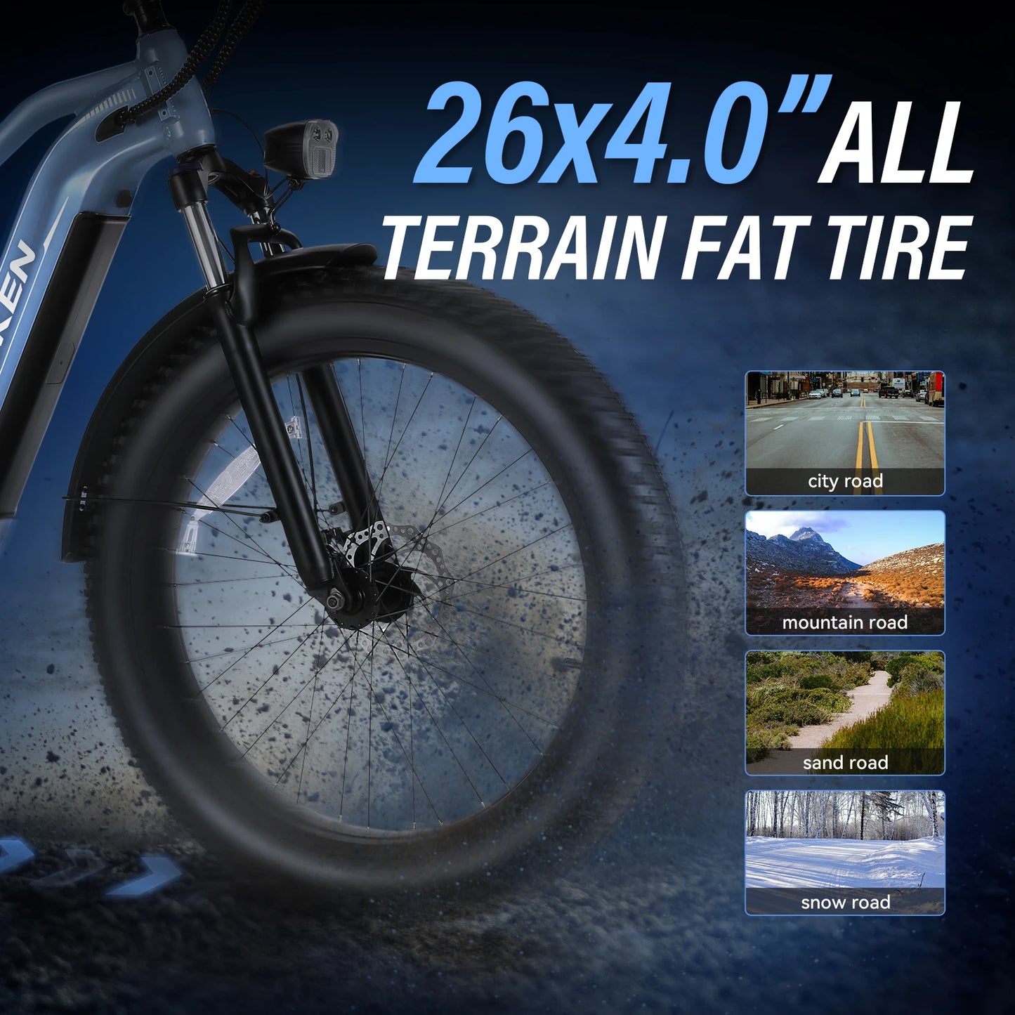 Electric Bike 26" x 4.0 Fat Tire