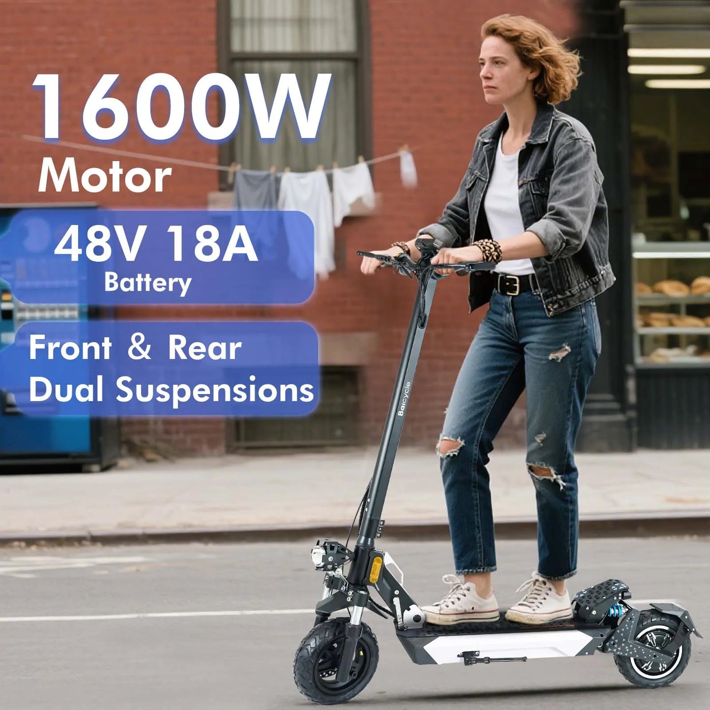 Electric Scooter , Powerful 1600W motor, 28MPH