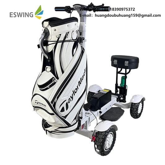Single Seat Electric Golf Cart 4 Wheels Motorized 2400W Aluminum