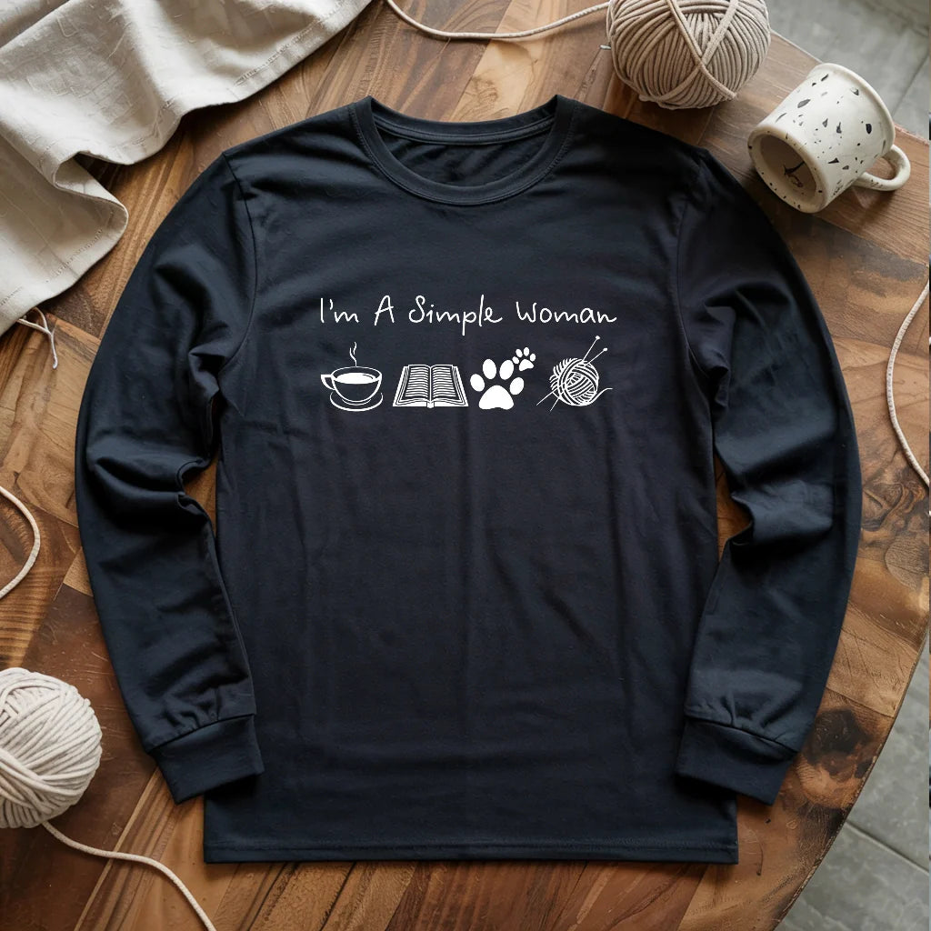 Simple Woman's Long Sleeve T-shirt For Women
