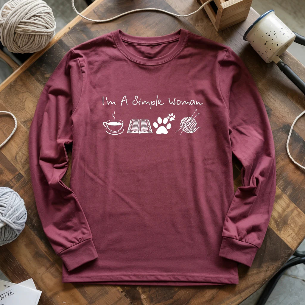Simple Woman's Long Sleeve T-shirt For Women