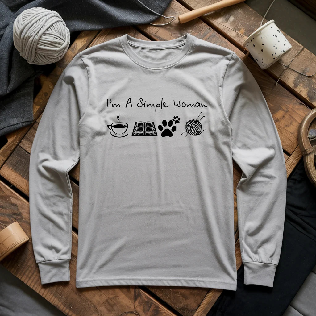 Simple Woman's Long Sleeve T-shirt For Women
