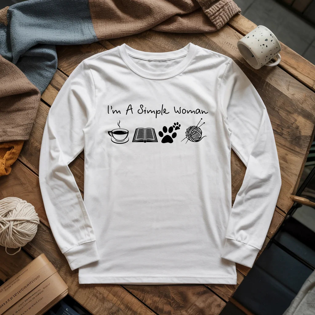 Simple Woman's Long Sleeve T-shirt For Women